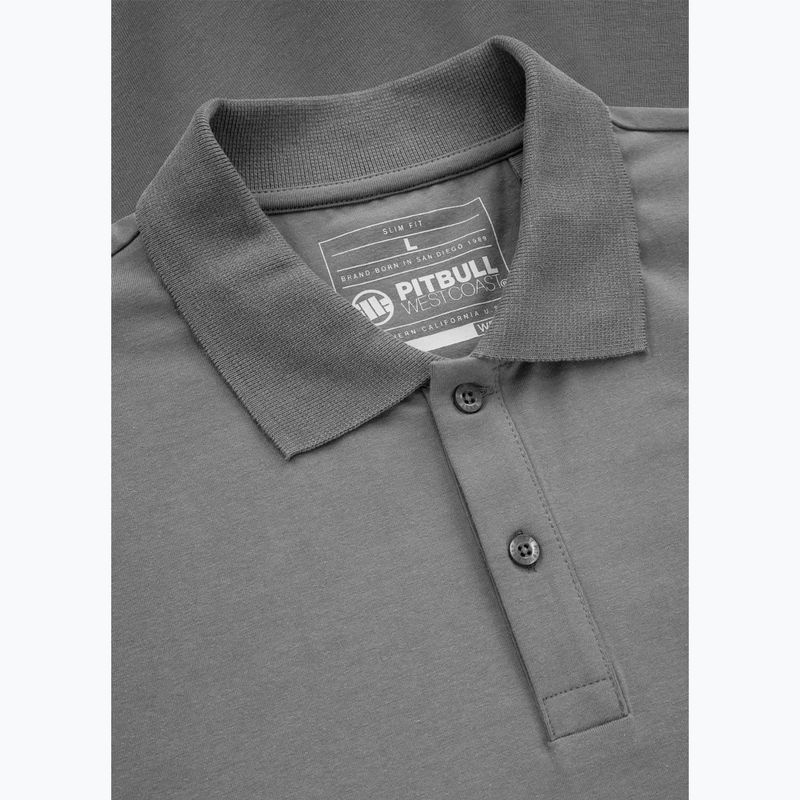 Herren Pitbull Polo Jersey Small Logo grau 3