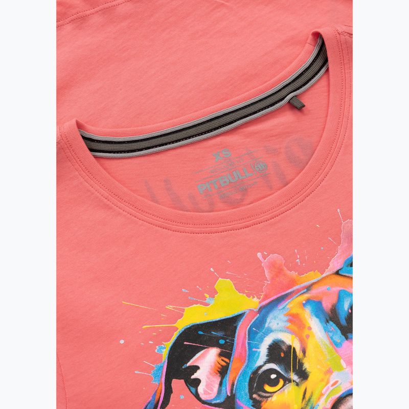 Shirt Damen Pitbull Watercolor coral 8