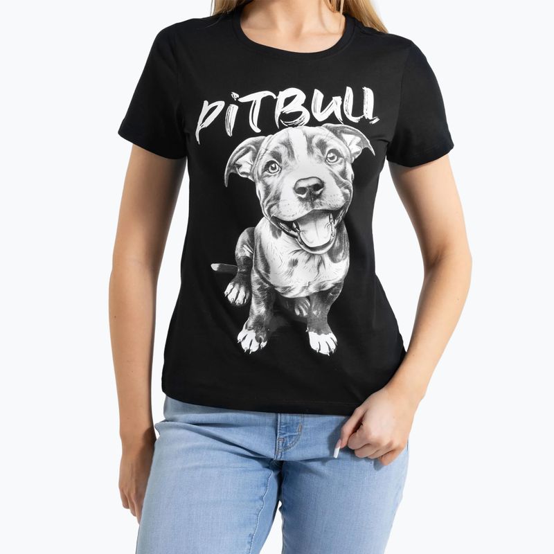 Shirt Damen Pitbull Puppy 2 black 4