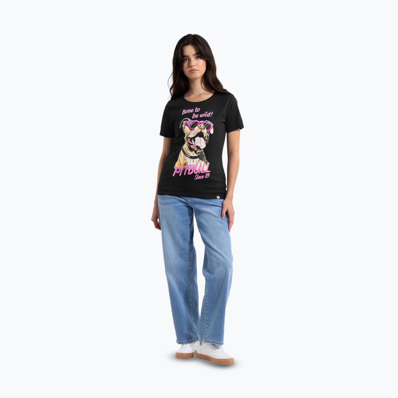 Shirt Damen Pitbull Synglasses Dog black 2