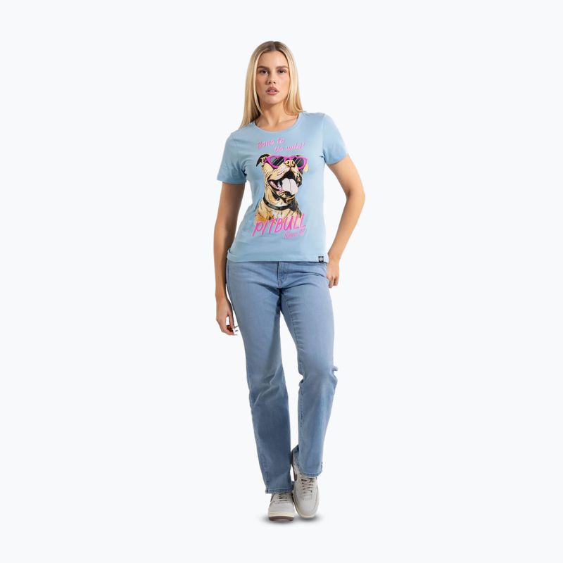 Shirt Damen Pitbull Synglasses Dog light blue 2