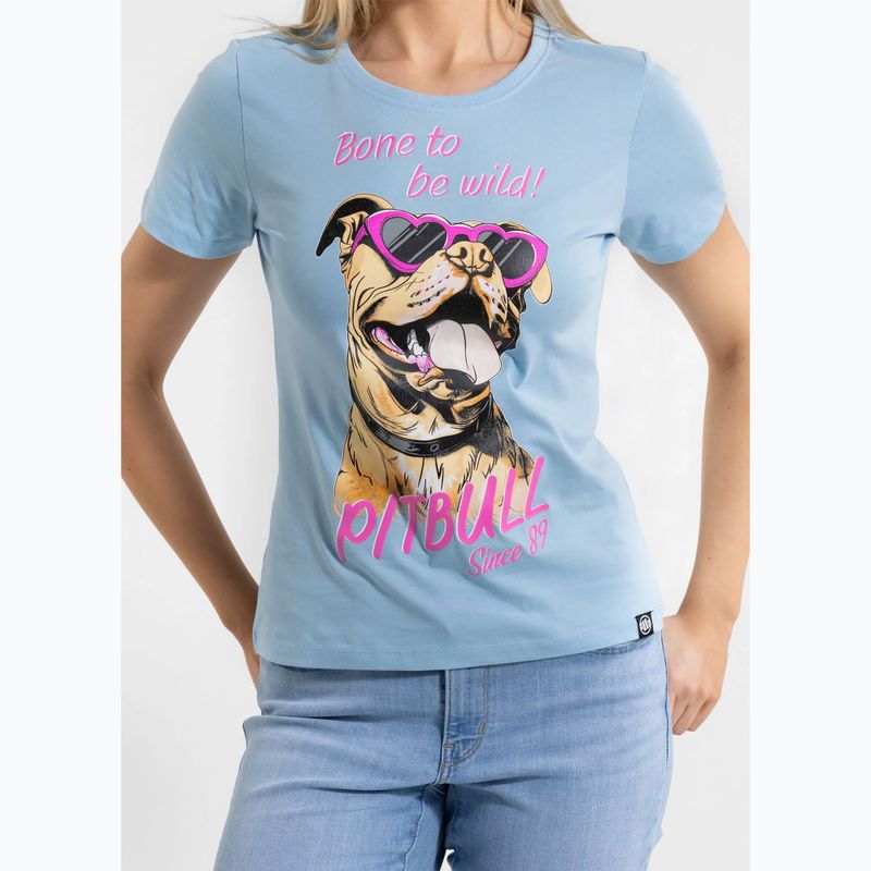Shirt Damen Pitbull Synglasses Dog light blue 4