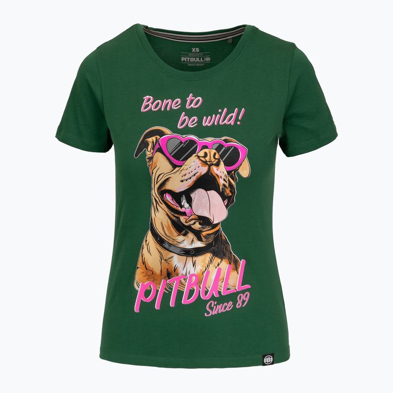 Shirt Damen Pitbull Synglasses Dog leaf green 5