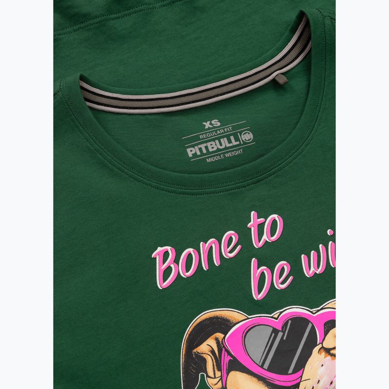 Shirt Damen Pitbull Synglasses Dog leaf green 7