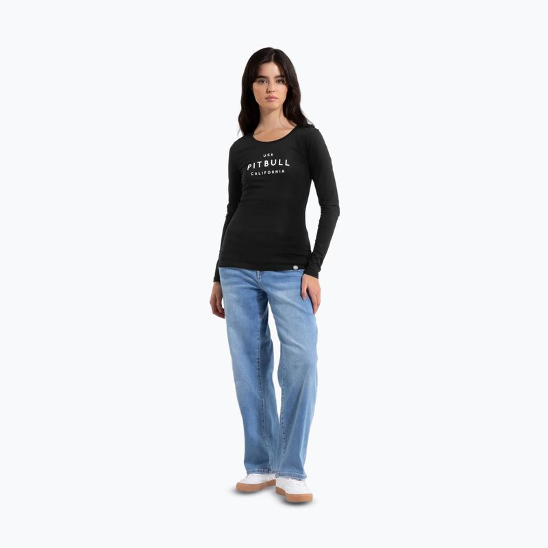 Longsleeve Damen Pitbull Usa Cal Slim Fit black 2