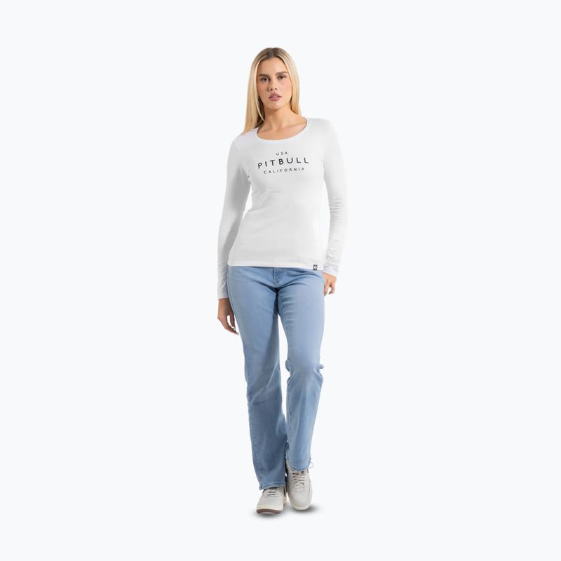 Longsleeve Damen Pitbull Usa Cal Slim Fit white 2