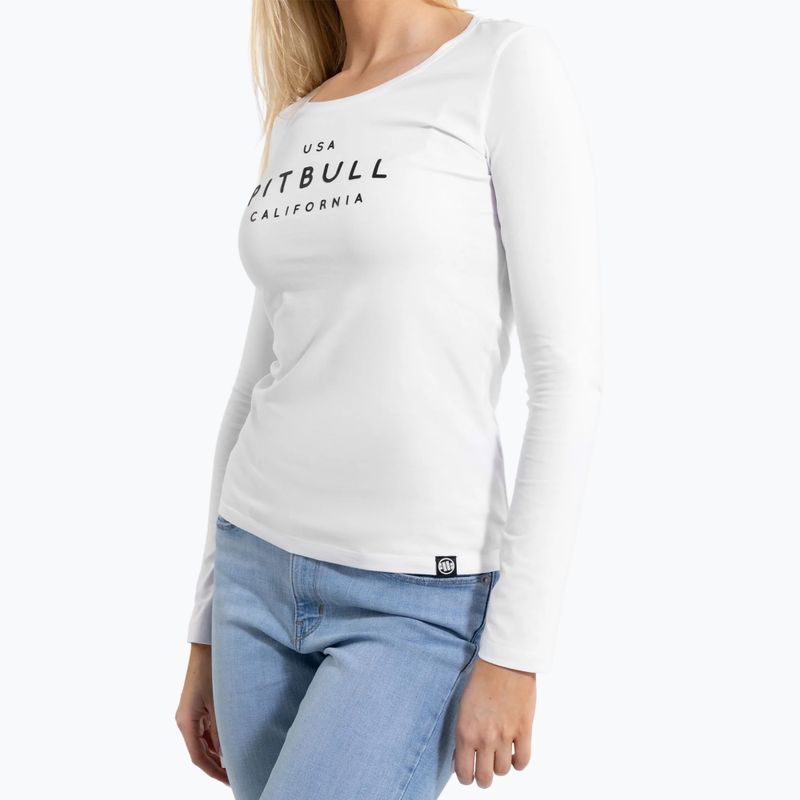 Longsleeve Damen Pitbull Usa Cal Slim Fit white 5