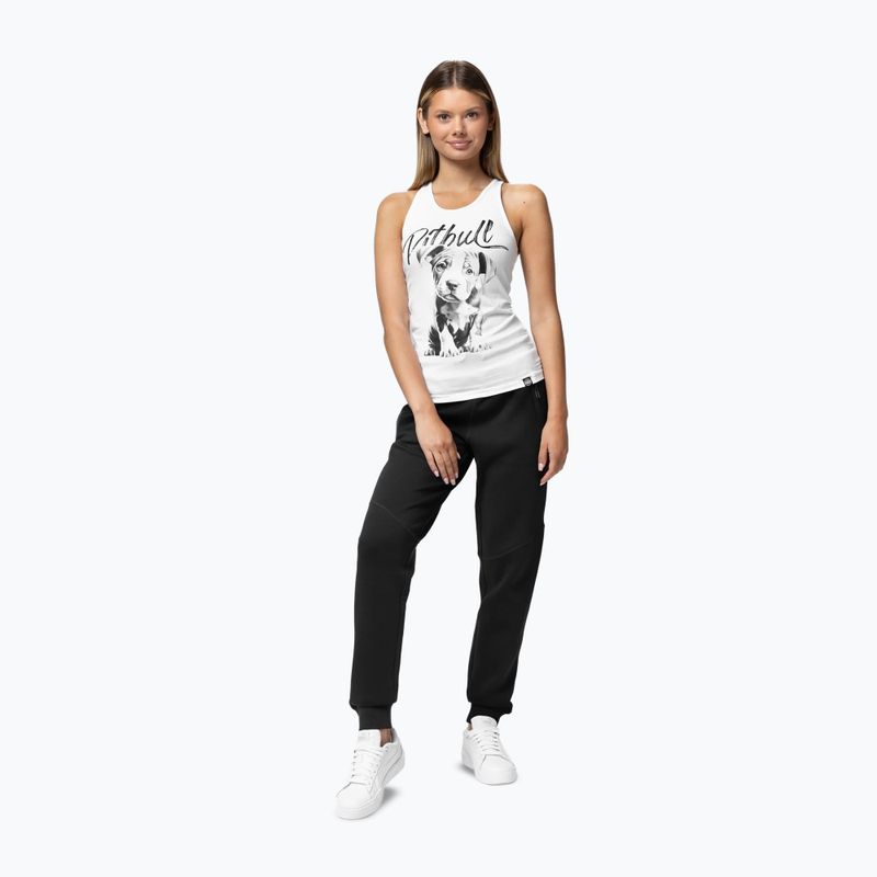 Tank Top Damen Pitbull Puppy white 2