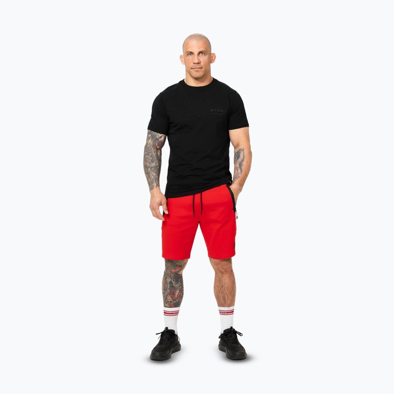 Pitbull Dogwood Sport fluo/rot Herren-Shorts 2