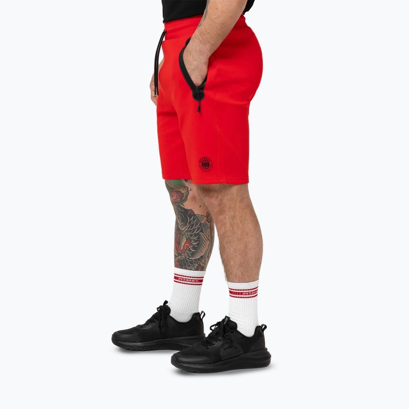 Pitbull Dogwood Sport fluo/rot Herren-Shorts 5