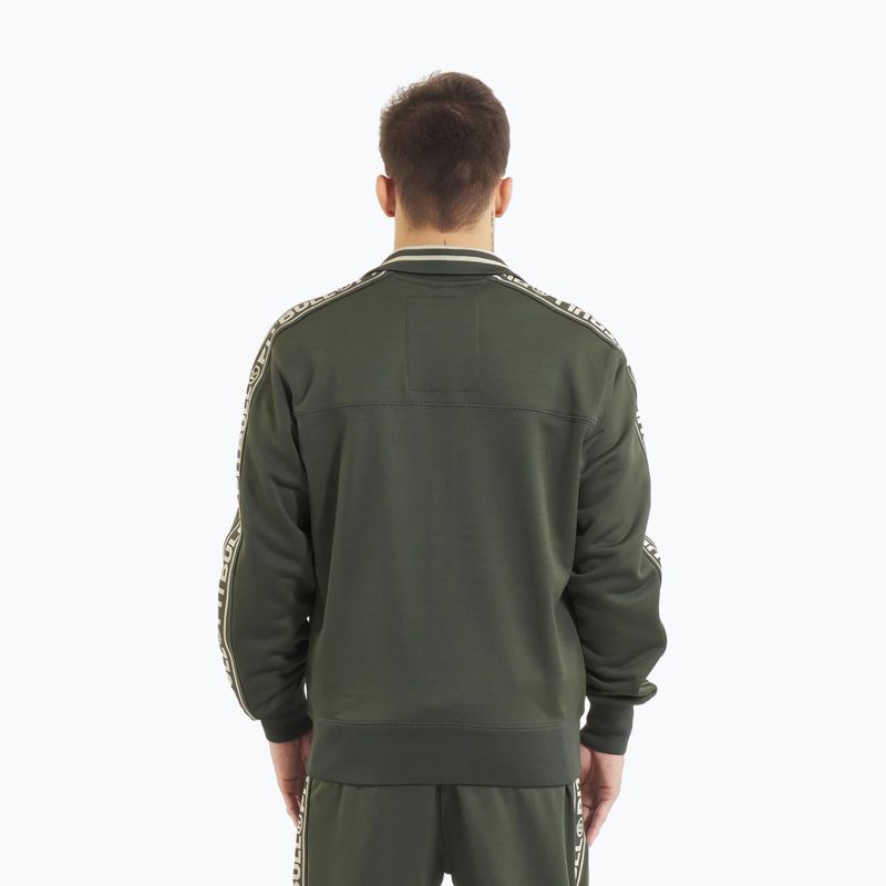 Hoodie Sweatshirt Herren Pitbull Trackjacket Tape Logo Terry Group old green 3