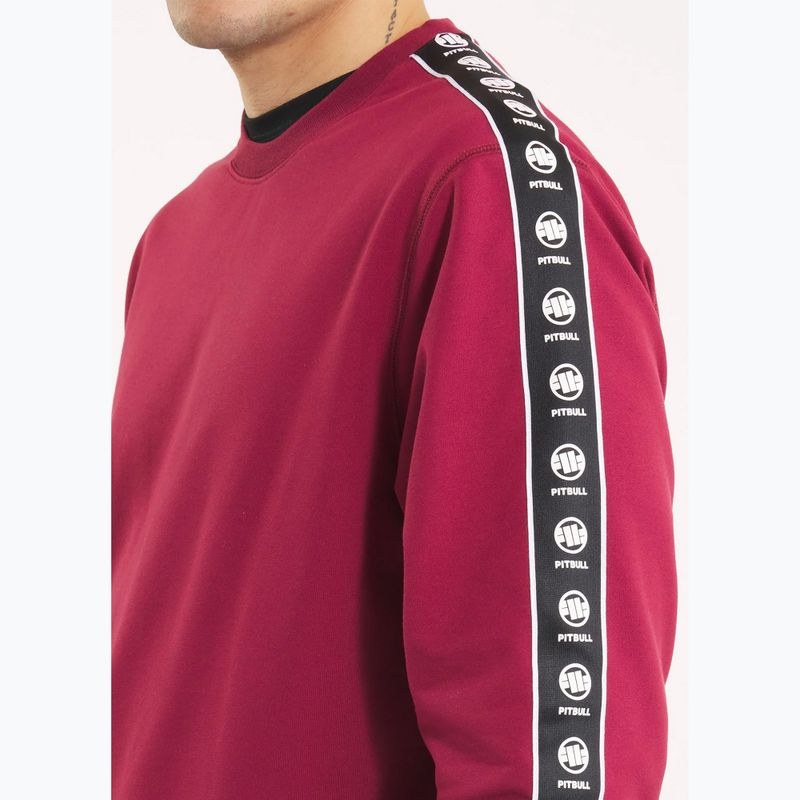 Hoodie Sweatshirt Herren Pitbull Tape Nugget Crewneck Sweatshirt burgundy 4