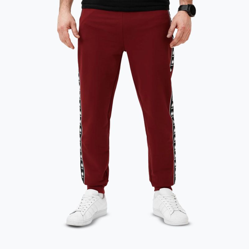 Hose Herren Pitbull Tape Nugget Jogging burgundy 4