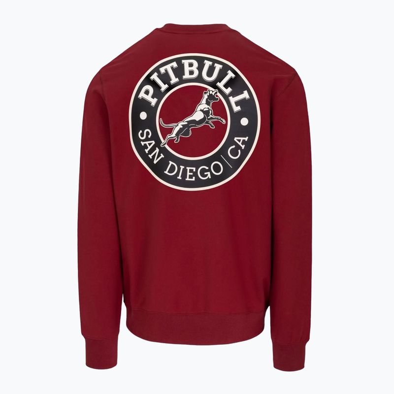 Herren Pitbull San Diego Ca Crewneck Sweatshirt burgunderrot 2