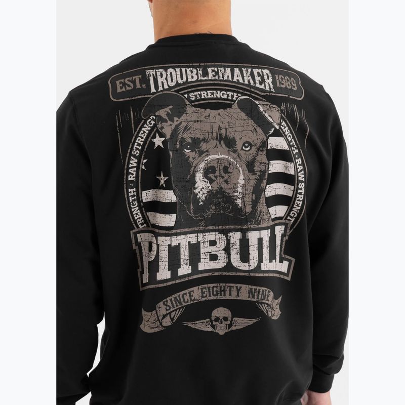 Herren Pitbull Troublemaker Crewneck Sweatshirt schwarz 3