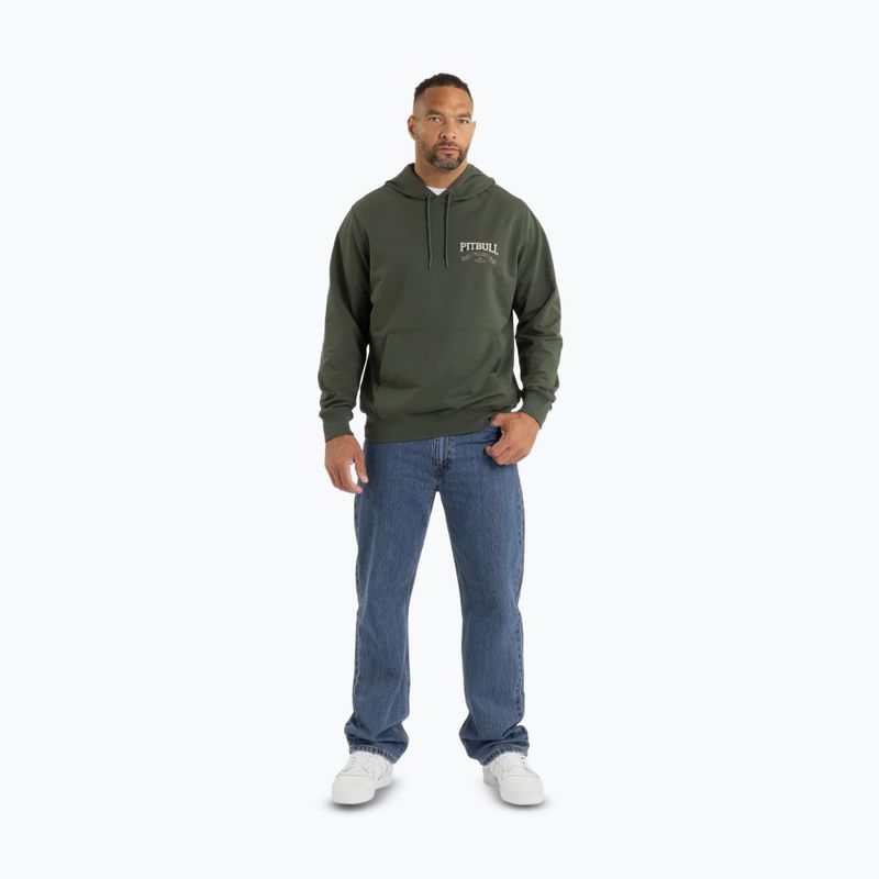 Herren Pitbull Troublemaker Sweatshirt mit Kapuze altgrün 2