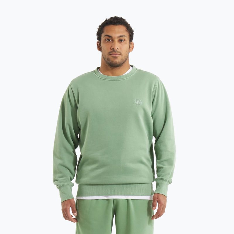 Hoodie Sweatshirt Herren Pitbull Lancaster 2 Crewneck Sweatshirt washed green