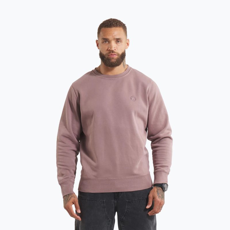 Hoodie Sweatshirt Herren Pitbull Lancaster 2 Crewneck Sweatshirt washed burgundy