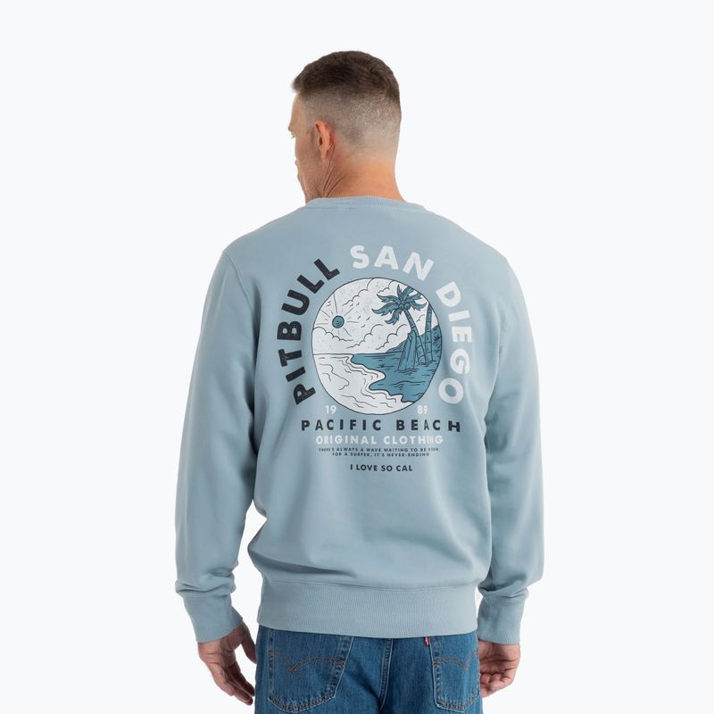 Hoodie Sweatshirt Herren Pitbull Planet Surf Crewneck Sweatshirt light blue 3