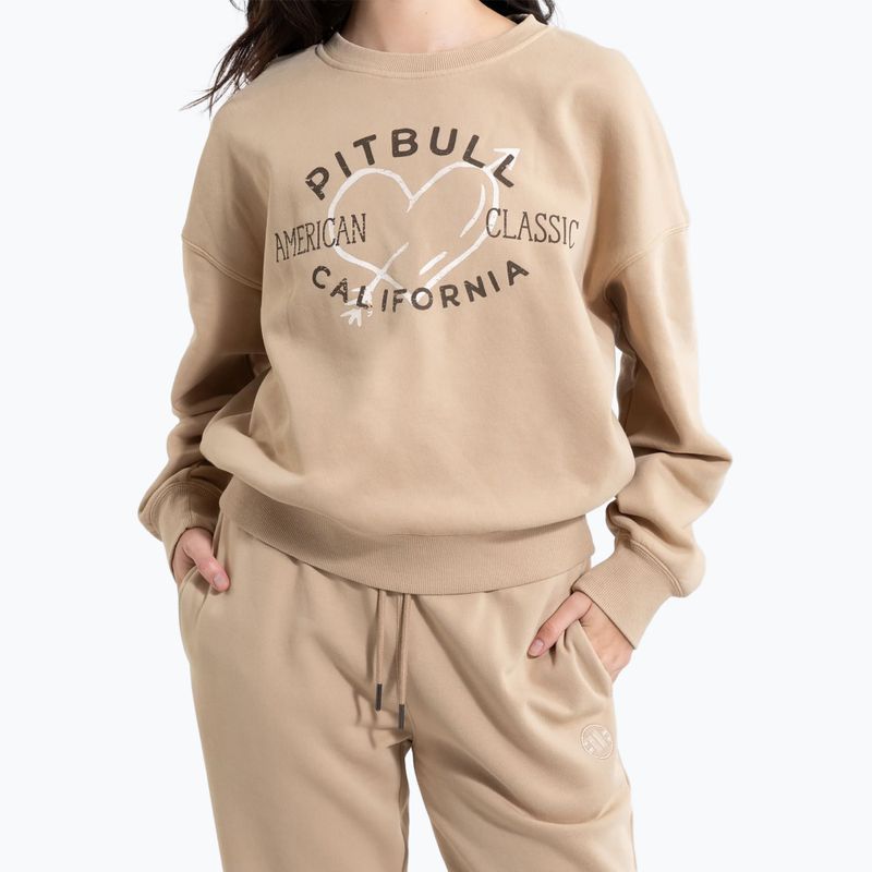 Hoodie Sweatshirt Damen Pitbull Manzanita Heart Crewneck Sweatshirt sand 3
