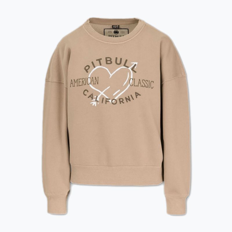 Hoodie Sweatshirt Damen Pitbull Manzanita Heart Crewneck Sweatshirt sand 4
