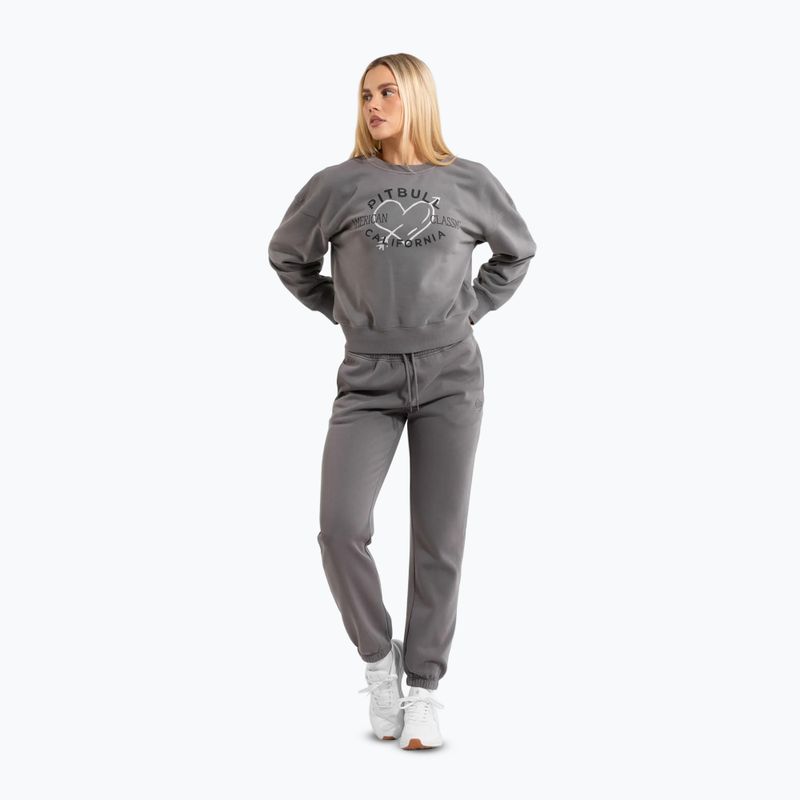 Hoodie Sweatshirt Damen Pitbull Manzanita Heart Crewneck Sweatshirt washed grey 2