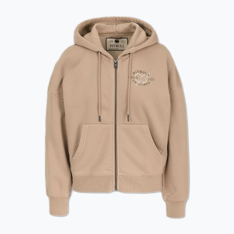 Hoodie Sweatshirt Damen Pitbull Manzanita Heart Hooded Zip Sweatshirt sand 3