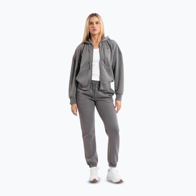 Hoodie Sweatshirt Damen Pitbull Manzanita Heart Hooded Zip Sweatshirt washed grey 2