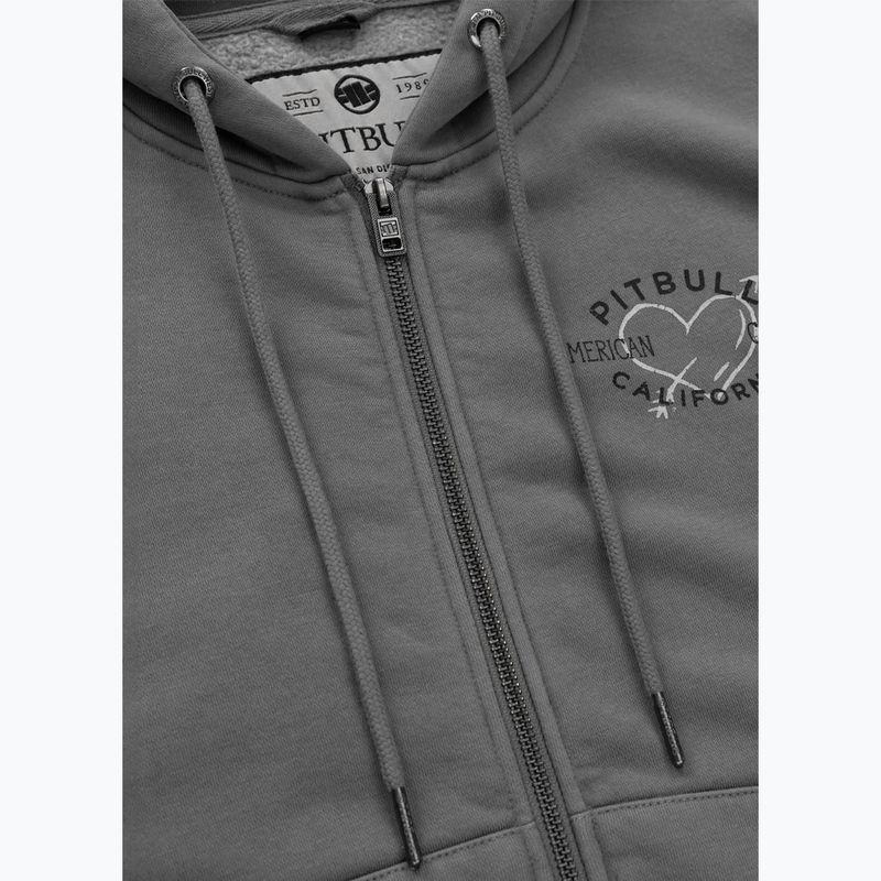 Hoodie Sweatshirt Damen Pitbull Manzanita Heart Hooded Zip Sweatshirt washed grey 7