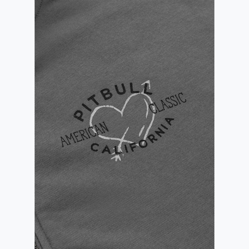 Hoodie Sweatshirt Damen Pitbull Manzanita Heart Hooded Zip Sweatshirt washed grey 8