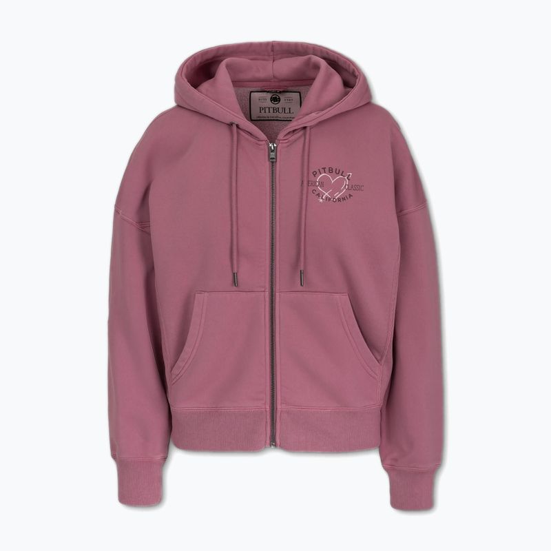 Hoodie Sweatshirt Damen Pitbull Manzanita Heart Hooded Zip Sweatshirt pink 5