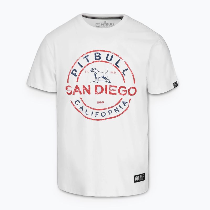 Pitbull San Diego Herren-T-Shirt Ins. weiß/blau 4