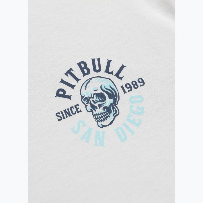 Pitbull Skull Surf Herren-T-Shirt weiß/blau 4