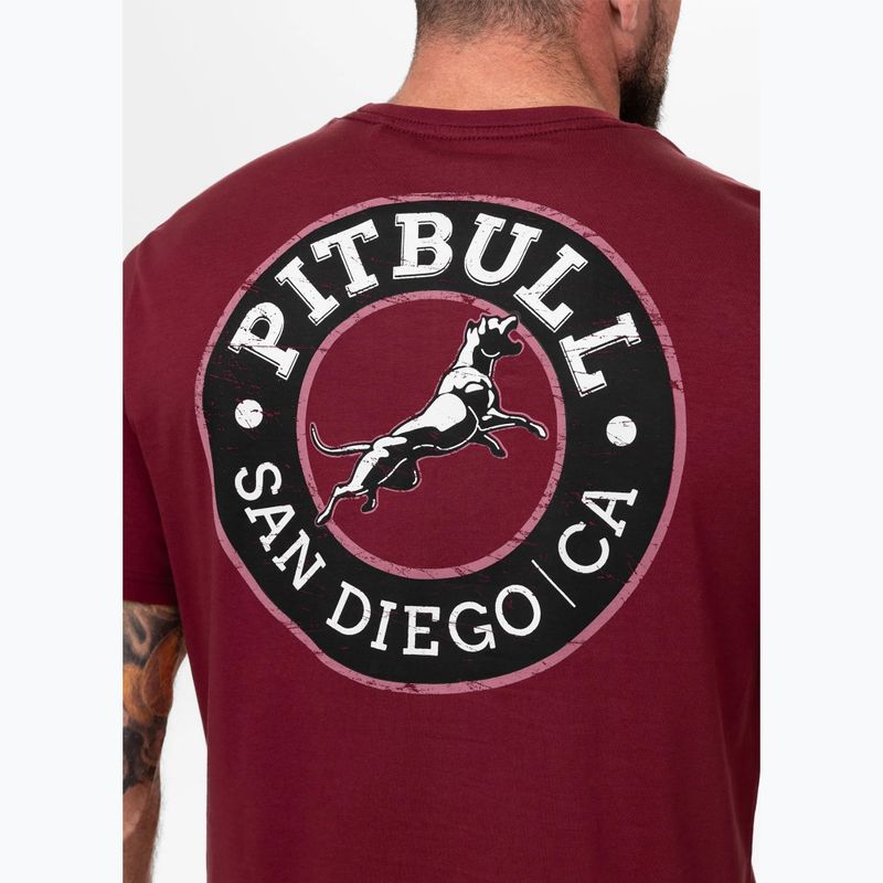 Herren Pitbull San Diego CA schwarz burgund t-shirt 3