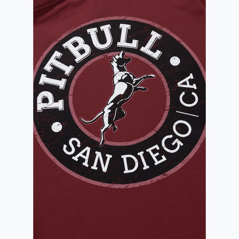 Herren Pitbull San Diego CA schwarz burgund t-shirt 7