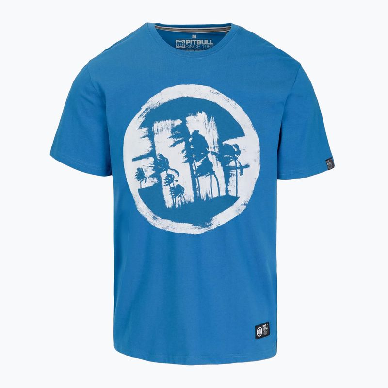 Herren Pitbull Logo Palmen Farbton blau t-shirt 4