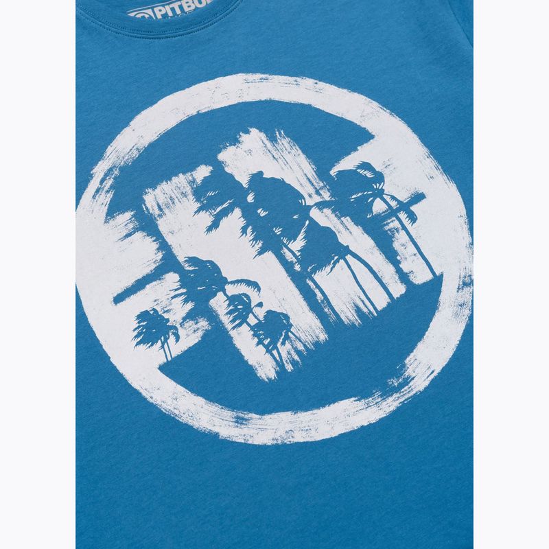 Herren Pitbull Logo Palmen Farbton blau t-shirt 7