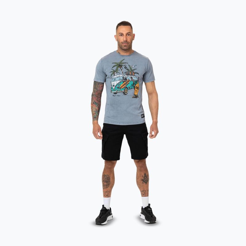 Pitbull Open Beach Herren-T-Shirt gewaschen blau 2