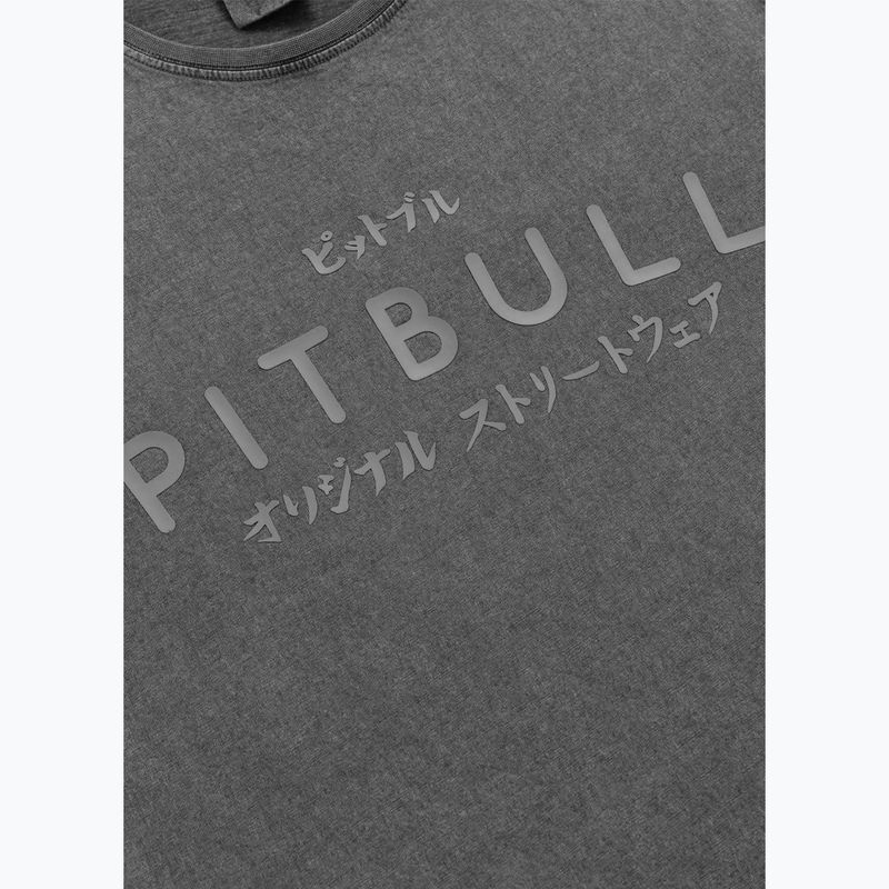 Pitbull Mt. Fuji Herren-T-Shirt gewaschen grau 4