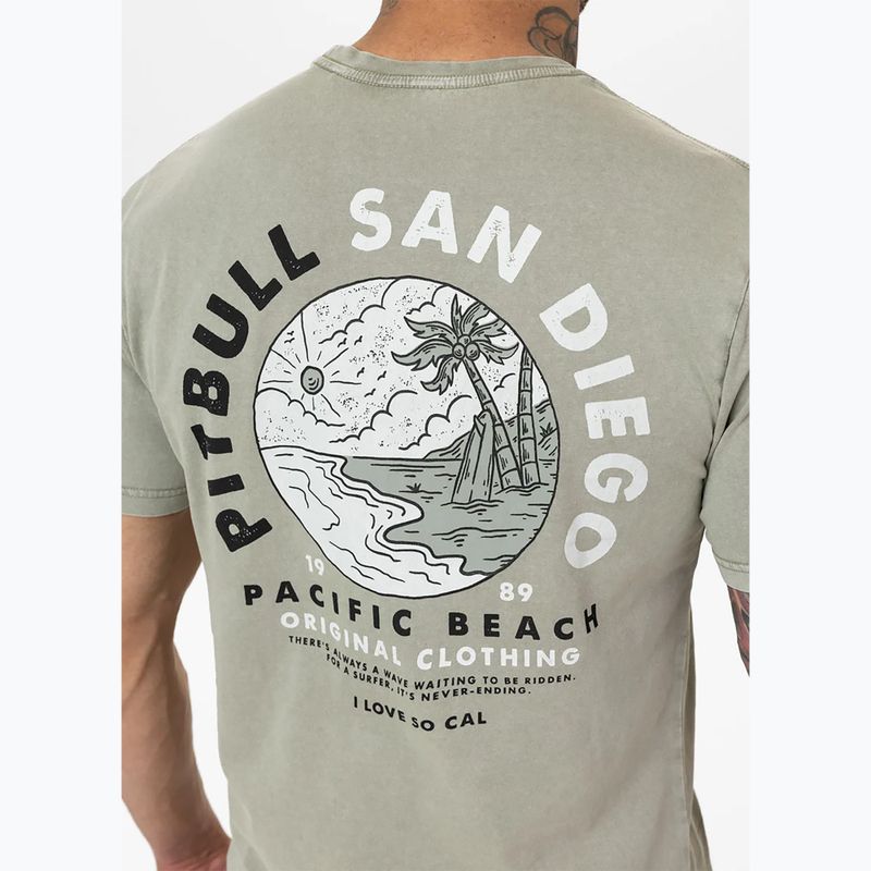 Pitbull Planet Surf staubiges Salbei Herren-T-Shirt 3