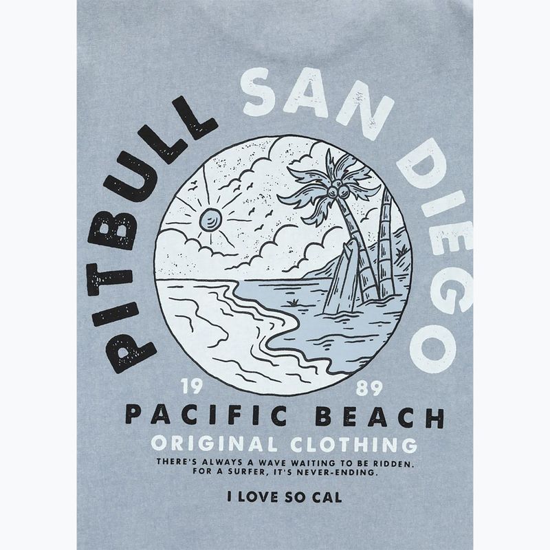Pitbull Planet Surf Herren-T-Shirt gewaschen blau 9