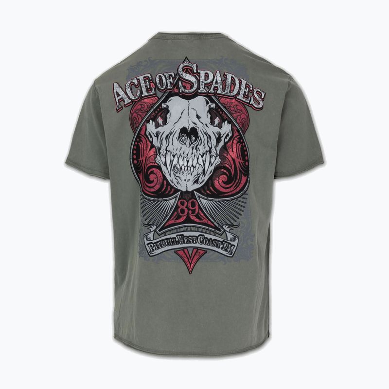 Pitbull Ace Of Spades Herren-T-Shirt gedämpft grün 2