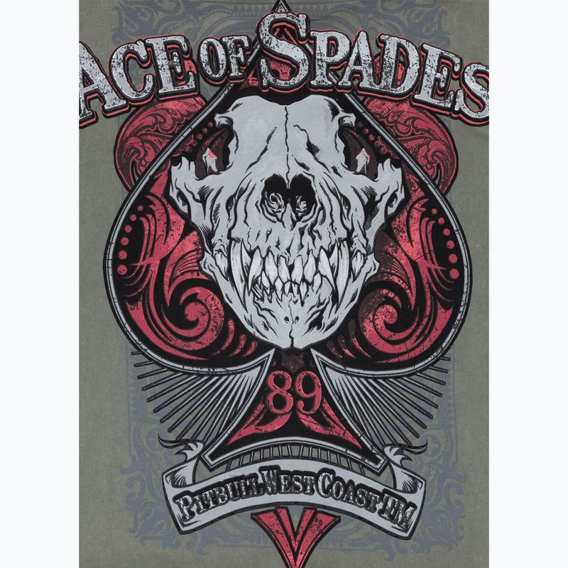 Pitbull Ace Of Spades Herren-T-Shirt gedämpft grün 5