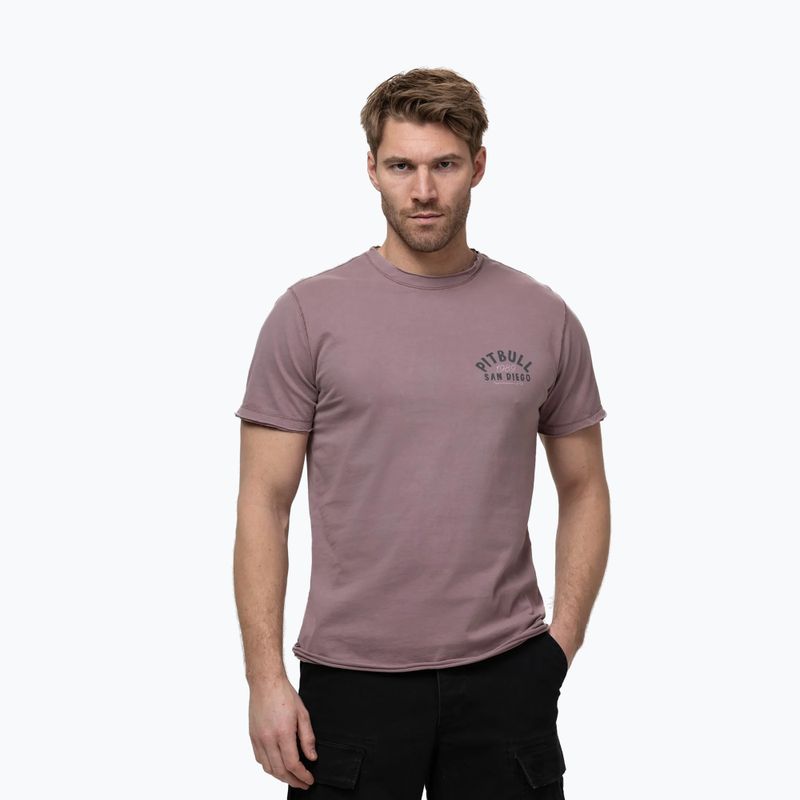 Pitbull Männer pazifischen staubigen Burgunder-T-Shirt