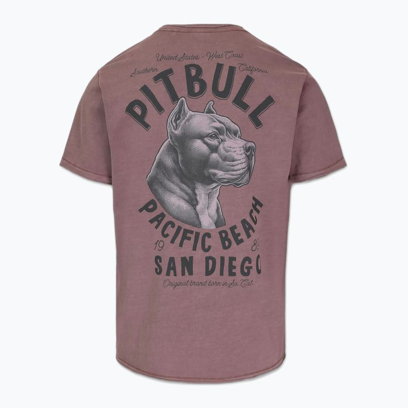 Pitbull Männer pazifischen staubigen Burgunder-T-Shirt 2