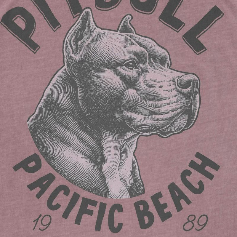 Pitbull Männer pazifischen staubigen Burgunder-T-Shirt 5