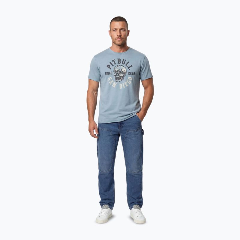 Herren Pitbull Shkull Logo-T-Shirt blau 2