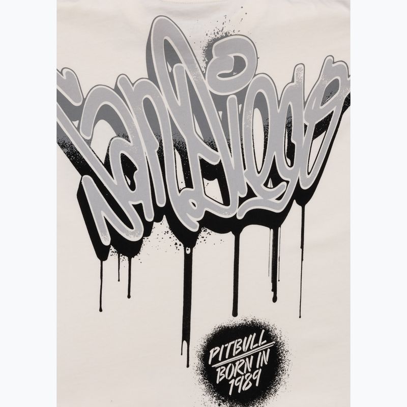 Pitbull Graffiti aus weißem Männer-T-Shirt 5