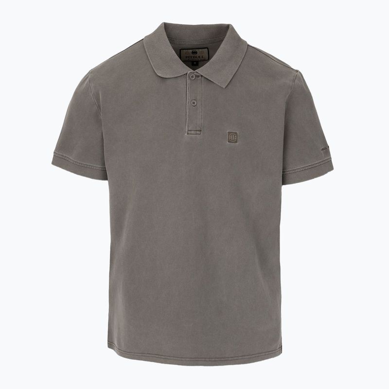 Herren Pitbull Washed Polo Shirt dunkelbraun