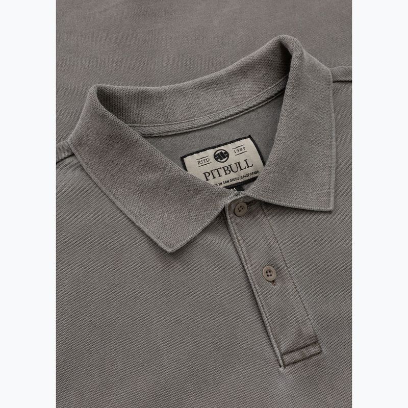 Herren Pitbull Washed Polo Shirt dunkelbraun 3